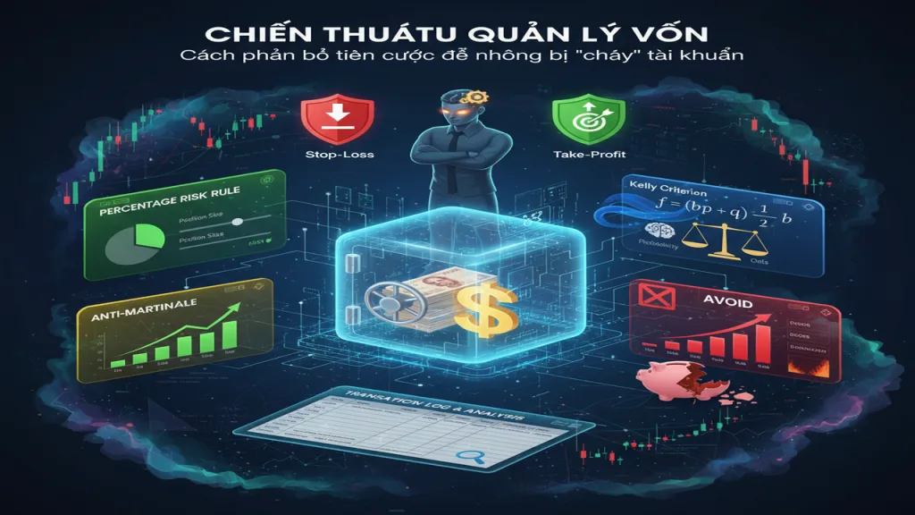 Chiến thuật quản lý vốn : Cách phân bổ tiền cược để không bị "cháy" tài khoản Betvip